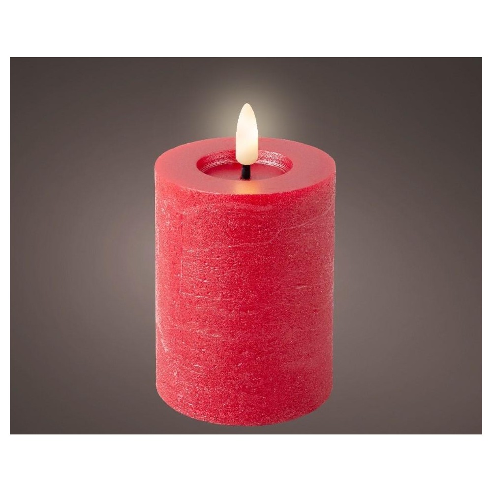 CANDELA LED CERA ROSSO H.11.2 D.7